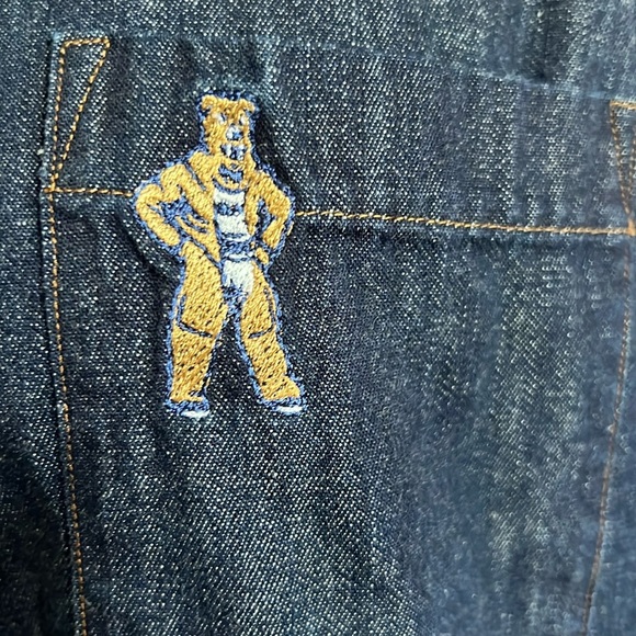 Harper Dark Denim Penn State Nittany Lion Embroidered Button Down Shirt - L Slim - Picture 2 of 11